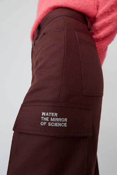 Shop Acne Studios Knee Patch Cargo Pants Chestnut Brown