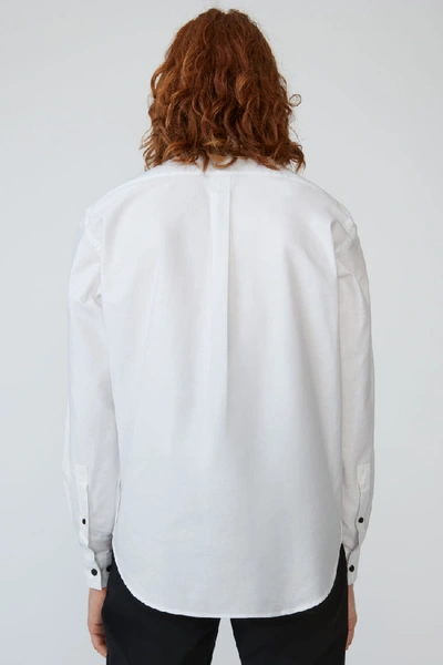 Shop Acne Studios Button-down Collar Shirt Cold White