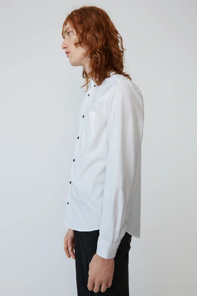 Shop Acne Studios Button-down Collar Shirt Cold White