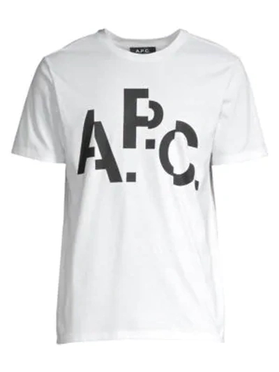 Shop Apc Decale Logo T-shirt In White