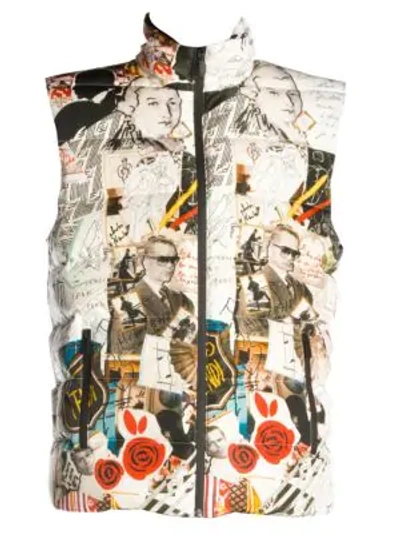 Shop Fendi Reversible Karl Kollage Puffer Vest In Multi