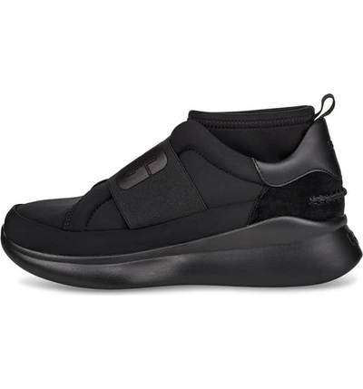 Shop Ugg Neutra Sock Sneaker In Black/ Black Leather