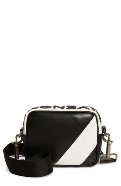 Shop Givenchy Mc3 Leather Crossbody Bag In Black/ White