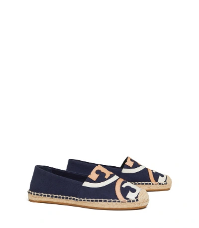 Shop Tory Burch Poppy Canvas Espadrille In Perfect Navy/multi