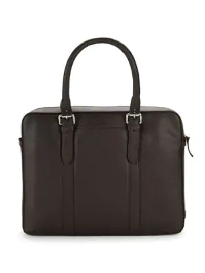 Shop Cole Haan Classic Leather Top Handle Bag In Brown