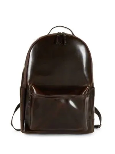 Shop Robert Graham Classic Leather Backpack In Brown