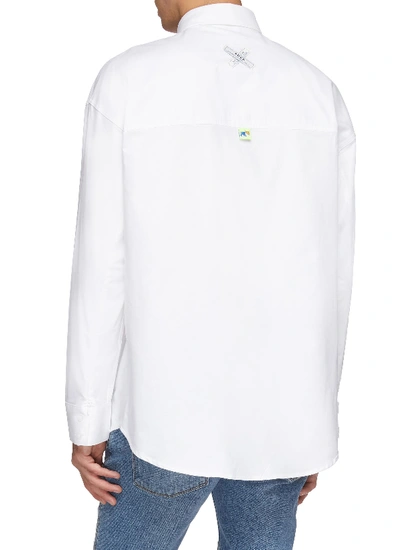 Shop Maison Kitsuné X Ader Error Logo Chest Pocket Shirt