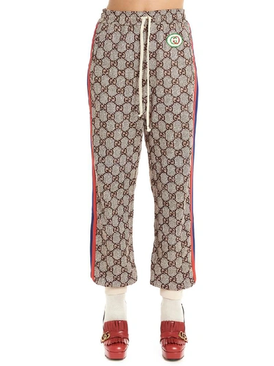 Shop Gucci Gg Supreme Sweatpants In Multi