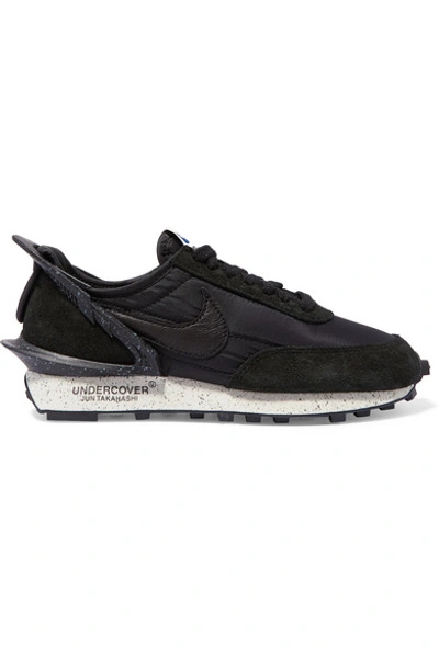 Shop Nike Undercover Daybreak Leather-trimmed Shell And Suede Sneakers In Black