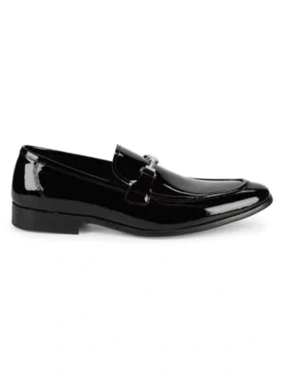 Shop Saks Fifth Avenue Men's New Last Patent Leather Loafers In Black