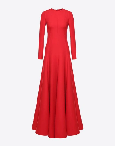 Shop Valentino Crepe Couture Evening Dress In Red