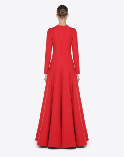 Shop Valentino Crepe Couture Evening Dress In Red