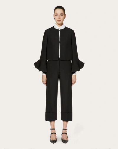 Shop Valentino Crêpe Couture Jacket In Black