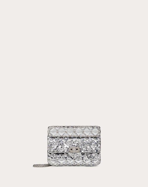 valentino rockstud silver bag