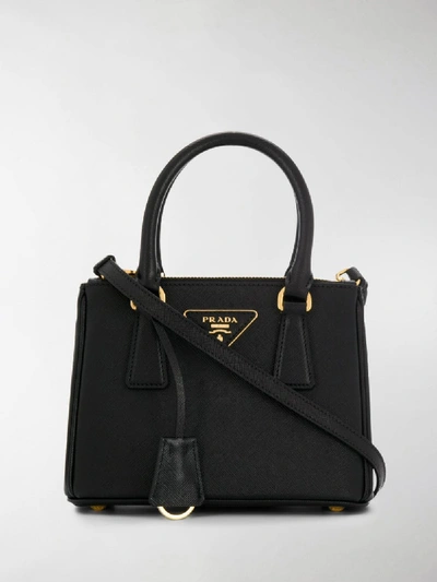 Shop Prada Galleria Mini Bag In Black
