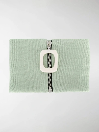 Shop Jw Anderson Zipped Neckband In Green