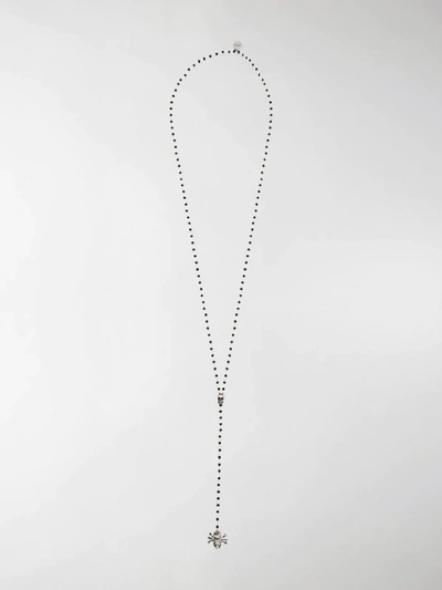 Shop Alexander Mcqueen Skull And Spider Necklace In Silver