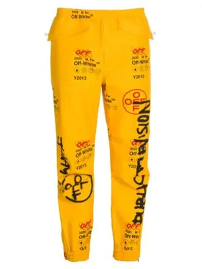 Shop Off-white Gore-tex Public Television Pants In Yellow Multi