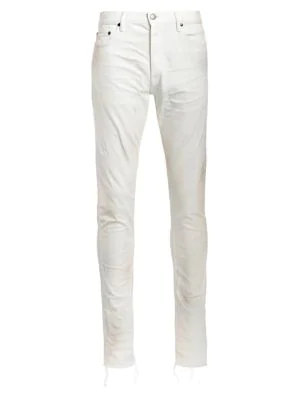 John Elliott The Cast 2 Skittles Raw Hem Slim-Fit Jeans In White | ModeSens