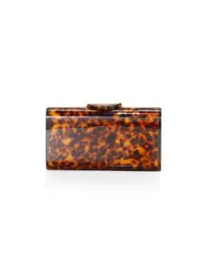 tortoise acrylic clutch