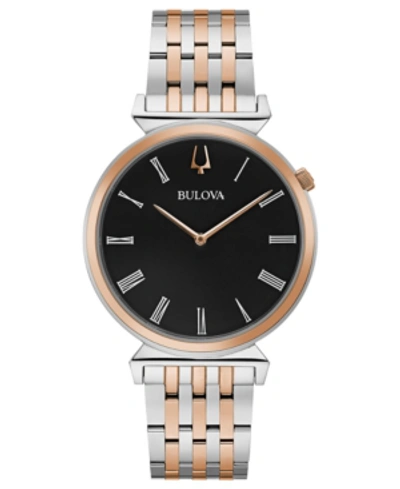 Shop Bulova Men's Regatta Two-tone Stainless Steel Bracelet Watch 38mm