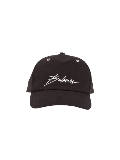 Shop Balmain Paris Cap In Black