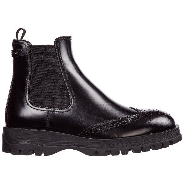 prada women's boots black