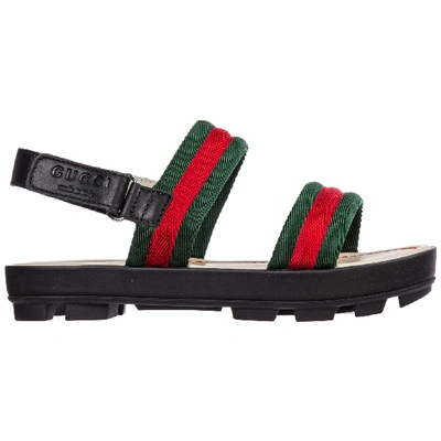 Shop Gucci Girls Sandals Baby Child Leather In Black