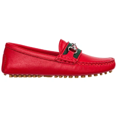 Gucci Boys Shoes Baby Child Loafers Moccassins Leather In Red | ModeSens