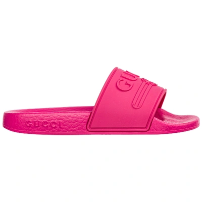 Shop Gucci Girls Slippers In Pink