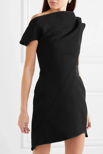 Shop Maticevski Potion One-shoulder Ruffled Cady Mini Dress In Black