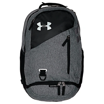 Shop Under Armour Hustle 4.0 Backpack In Black 100% Polyester