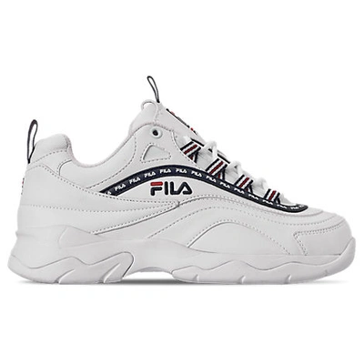 Shop Fila Women's Ray Repeat Casual Shoes In White