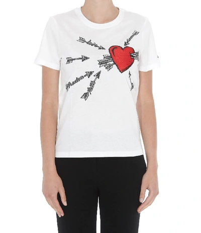 Shop Red Valentino Logo T-shirt In White