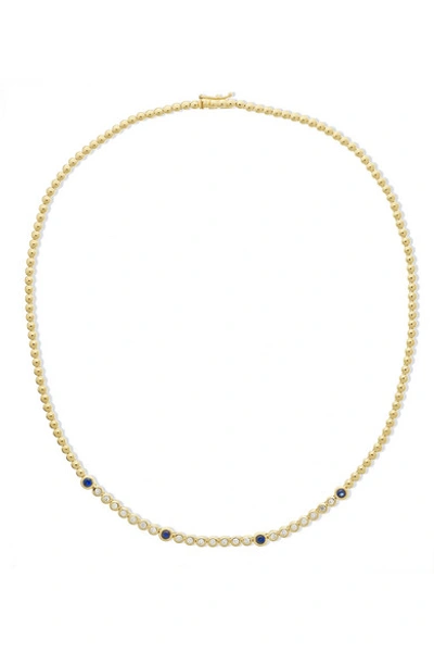Shop Jennifer Meyer 18-karat Gold, Diamond And Sapphire Necklace