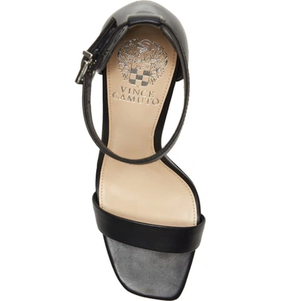 Shop Vince Camuto Lauralie Ankle Strap Sandal In Black Leather