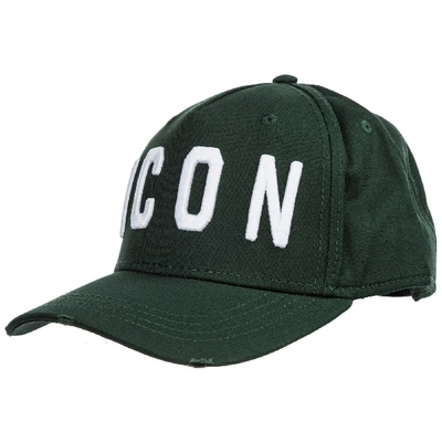 Shop Dsquared2 Icon Baseball Cap In Verde