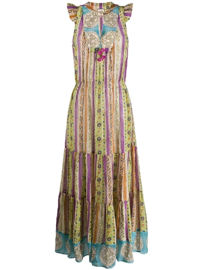 Shop Alicia Bell Lola Printed Maxi Dress - Green