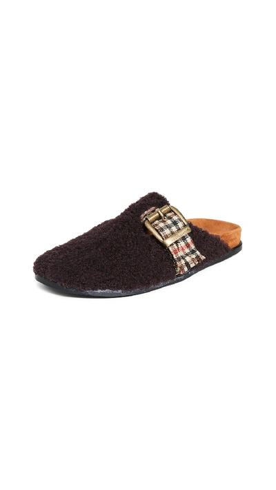 Shop Avec Modération Whistler Mules In Chocolate Plaid