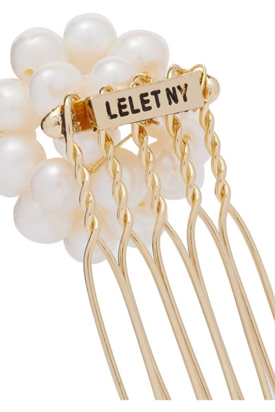 Shop Lelet Ny Set Of Three Gold-tone Pearl Hair Slides