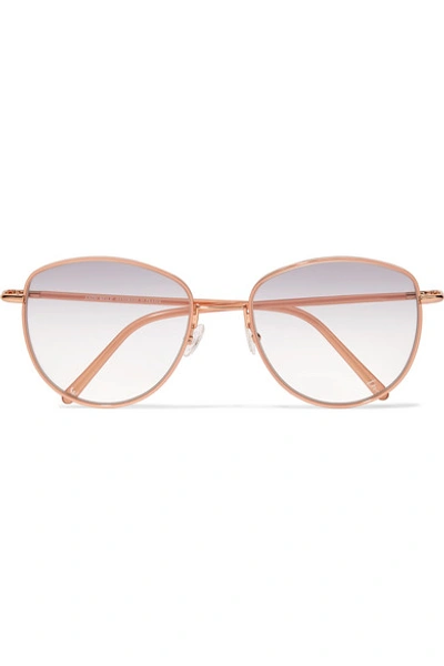 Shop Andy Wolf D-frame Rose Gold-tone Optical Glasses In Metallic