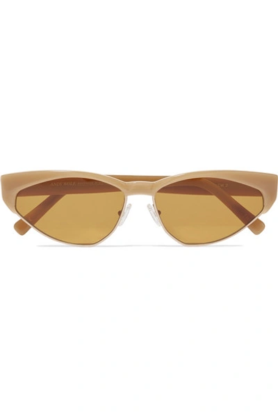 Shop Andy Wolf Volta Cat-eye Acetate And Gold-tone Sunglasses In Neutral