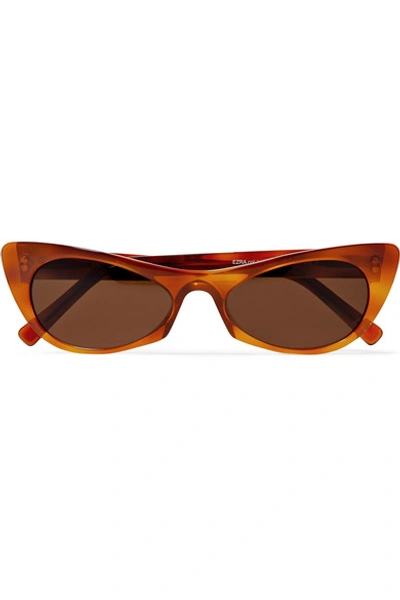 Shop Andy Wolf Ezzra Cat-eye Tortoiseshell Acetate Sunglasses