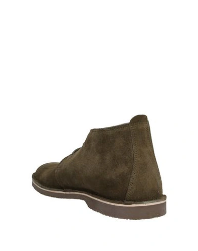 Shop Guess Ankle Boots In Military Green