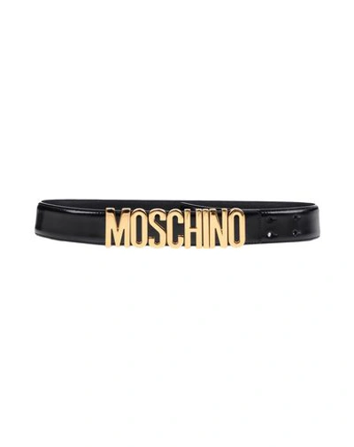 Shop Moschino Woman Belt Black Size 6 Soft Leather