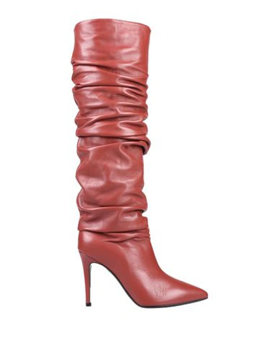 Shop Erika Cavallini Knee Boots In Red