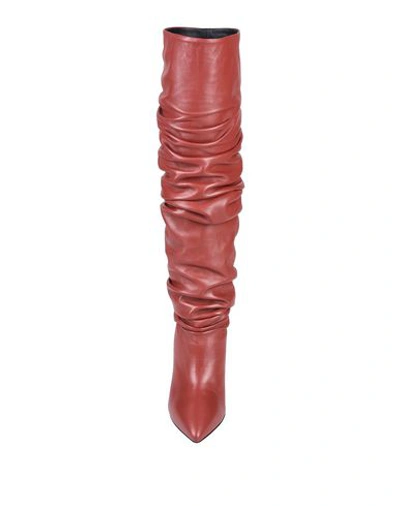 Shop Erika Cavallini Knee Boots In Red
