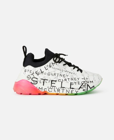 Shop Stella Mccartney White Eclypse Monogram Sneakers