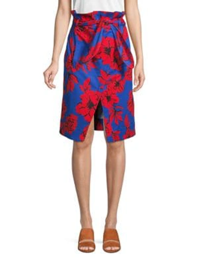 Shop Marissa Webb Ella Floral-print Skirt In Peony