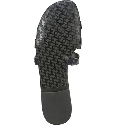 Shop Sam Edelman Bay Cutout Slide Sandal In Baltic Navy Leather